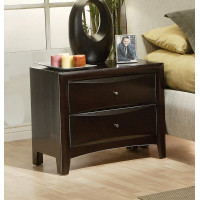 Coaster Furniture 200412 Phoenix 2-drawer Nightstand Deep Cappuccino